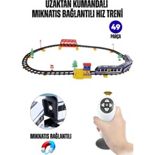 Magicway Sesli Işıklı Pilli 49 Parça Aksesuarlı Istasyon Özellikli Mıknatıs Vagonlu 265 cm Hızlı Tren Seti