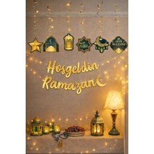 Özbience LED Işıklı Hoşgeldin Ramazan Yazısı Tavan Süsü, Bayram Süs Seti