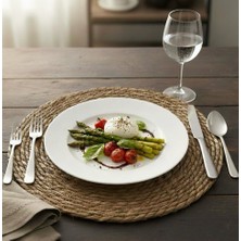 Barotti Doğal Hasır Jüt Supla 4'lü Set Amerikan Servis 31 cm Çap Supla 4'lü