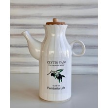 Özbience Porselen 1000ML Yağlık Yağdanlık, Papatya Tasarımı, Şık ve Kullanışlı