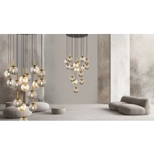 Lampaluce Regina Modern Sarkıt Salon Yüksek Tavan Avizesi Avizesi 15li
