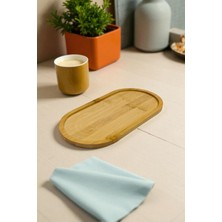 Özbience Bambu Oval Yağdanlık Altlığı 23 Cm, Şık ve Fonksiyonel Mutfak Aksesuarı