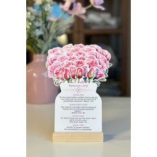 Özbience Büyük Boy Pembe Gül Temalı 30 Günlük Ramazan Takvimi ve Süsleri