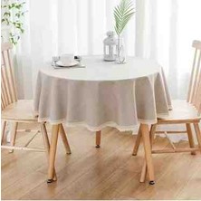 Ayzen Home Dantelli Yuvarlak Masa Örtüsü