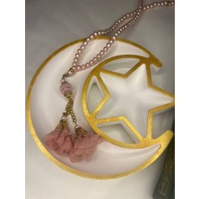 Özbience Ramazan Temalı Dekoratif Tabak, Ay Yıldız Süs, Şık ve Zarif Dekorasyon Parçası