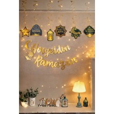 Özbience LED Işıklı Ramazan ve Bayram Süs Seti, Tavan Süsü, Hoşgeldin Yazısı