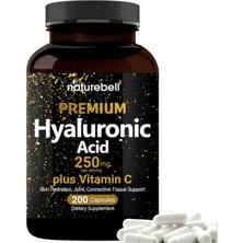 Naturebell Hyaluronic Acid 250MG - 240 Capsules - 250MG Hyaluronic Acid, 5000MCG Biotin & 25 Mg Vitamin C.