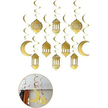 Özbience 10'lu Gold 3D Uzar Tavan Süsü Ramazan Temalı Metalik Altın Dekor