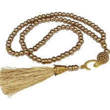 urfakent bilişim ve medya danışmanlık Namaz Tesbihi Vavlı 99'lu Cam Incili Ayet-El Kürsi Dua Kartı Ile Süt Kahve Renk Hediyelik