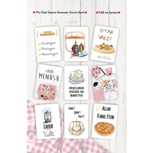 Özbience Ramazan Sunum Kartları, 9'lu Motto Kart, 7X10 Cm, Şık ve Kullanışlı Set