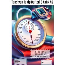 urfakent bilişim ve medya danışmanlık Tansiyon Ölçüm Takip Çizelgesi Defteri A Kalite Özel Tasarım 6 Aylık A6 Boyut