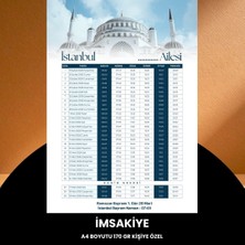 urfakent bilişim ve medya danışmanlık Ramazan Imsakiyesi - 170 gr - A4 Boyut Kişiye Özel Isimli & Logolu 100 Adet Mavi