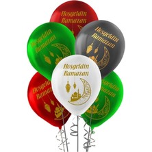 Özbience Ramazan Temalı Balon Seti, 20 Adet, Kutlama ve Davet Için Renkli Dekorasyon