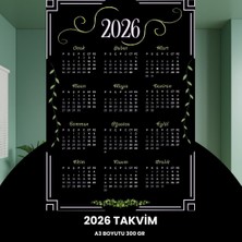 urfakent bilişim ve medya danışmanlık Takvim 2026 Premium A3 300 gr Dijital Baskı Siyah Yeşil