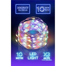 Özbience 10 Metre Renkli Ramazan Bayramı Dini Işık Süsü Peri LED Dekor