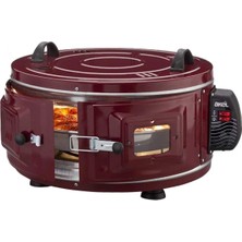 Marsilyan Ekonomik Gross Yuvarlak Davul Fırın 1300W - 53CM Alüminyum Tepsi Ön Gözetleme Camı AF-007B (4887)