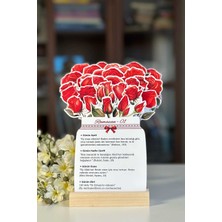 Özbience Büyük Boy Kırmızı Gül Temalı 30 Günlük Ramazan Takvimi