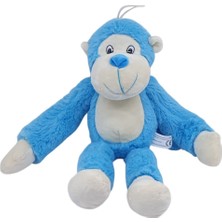 Kyops Peluş Maymun 40 cm - Yumuşak Peluş - G5501 - Mavi (Lisinya)