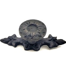 Vice Avm Antika Tarz Dekoratif Pirinç Çiçek Düğme - 20x53 mm, Oksit TG-V 5558