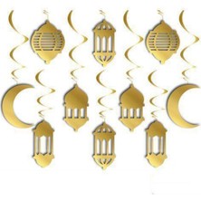 Özbience Ramazan Temalı Asma Tavan Süsleri, 10 Adet, Şık ve Elegant Dekorasyon