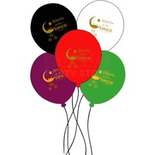 Özbience Renkli Ramazan Bayramı Balon Seti, 10 Adet, Eğlenceli Süsler