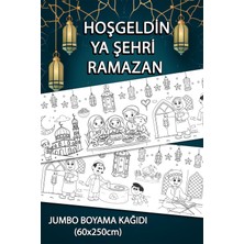 Özbience Dev Ramazan Temalı Boyama Kağıdı, 60CMX250CM, Eğlenceli ve Renkli Tasarım