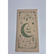 Özbience 25 Adet Ramazan Temalı Kraft Peçete, 33X33 Cm, Iftar Vakti Yazılı