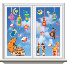 Özbience Ramazan Temalı Sticker Seti, Hoşgeldin Ya Şehri, Cartoon, 50X70 cm