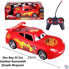 Brother Toys 35 cm Dev Boy Şarjlı Cars Şimşek Mcqueen Uzaktan Kumandalı Full Fonksiyon Araba