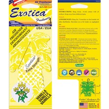 Exotica Fresheners Palm Trees Vanilla Oto Asma Koku (Made In Usa)