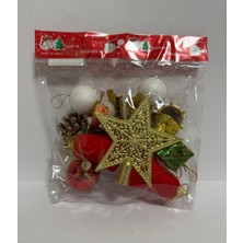 Kyops Yılbaşı Süsleri 15 Lı Set Yılbaşı Ağacı Süsü Paket 14X16 cm