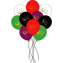 Özbience Renkli Ramazan Bayramı Balon Seti, 25 Adet, Süsler, Kutlama Aksesuarları