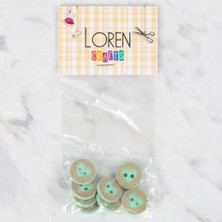 urfakent bilişim ve medya danışmanlık Loren Crafts 8 Li Yeşil Kalp Düğme - 325