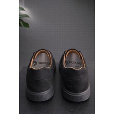 Premium Erkek Siyah Günlük Ayakkabı | Şık Tasarım, Konforlu Taban, Dört Mevsim Kullanım