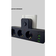 Astraltech USB ve Type-C Portlu Anahtarlı Çoklu Priz Güç Ünitesi