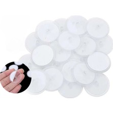 NessiWorld Buffer® 20 Adet Şeffaf Yuvarlak 3 cm Çaplı Güçlü Disk Yapışkanlar