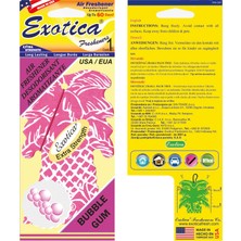 Exotica Fresheners Palm Trees Bubble Gum (Sakız) Oto Asma Koku (Made In Usa)