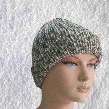 urfakent bilişim ve medya danışmanlık El Örgüsü Doğal Yün ve Akrilik Karışımlı Sıcacık Kış Beresi Yeşil Karışık Renk