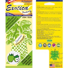 Exotica Fresheners Palm Trees Green Apple (Yeşil Elma) Oto Asma Koku (Made In Usa)