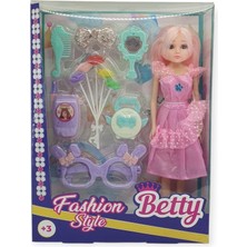 Hatıra Kutusu Güzellik Seti 7 Parça Aksesuarlı Bebek Seti - Pembe (Lisinya)