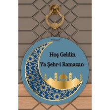 Özbience Modern Mavi Kapı Süsü, Hoşgeldin Ramazan Temalı Dış Mekan Dekoru