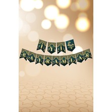 Özbience Bayram Temalı Renkli Zikzak Banner ve Harflerle Ramazan Süsü Seti