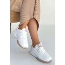 Hatıra Kutusu Tawen Beyaz Cilt Bağcıklı Spor Ayakkabı - Lisinya
