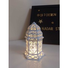 Özbience Şık Ramazan Feneri, Dekoratif Kandil, Islami Dekor, Tealight Hediye Seti