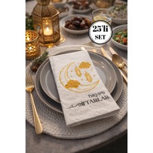 Özbience Hayırlı Iftarlar Temalı Ay ve Fener Desenli Kağıt Peçete, Sofra Dekoru