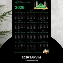 NessiWorld Takvim 2026 Premium A4 300 gr Dijital Baskı Siyah
