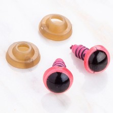 urfakent bilişim ve medya danışmanlık Loren 8 mm Pembe 5 Çift Amigurumi Göz