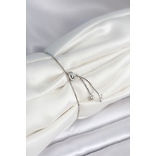 Hatıra Kutusu Yıldız Model Asansörlü Gümüş Renk Kadın Bileklik - Lisinya