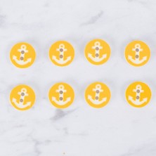 NessiWorld Loren Crafts 8 Li Çapa Sarı Düğme - 0432