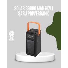 Ceylan Adam Mey Ithalat® 80000 Mah Solar Powerbank Göstergeli Fenerli Hızlı Şarj Taşınabilir Şarj Cihazı